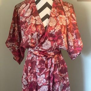 Vici Red Maxi Dress Kimono